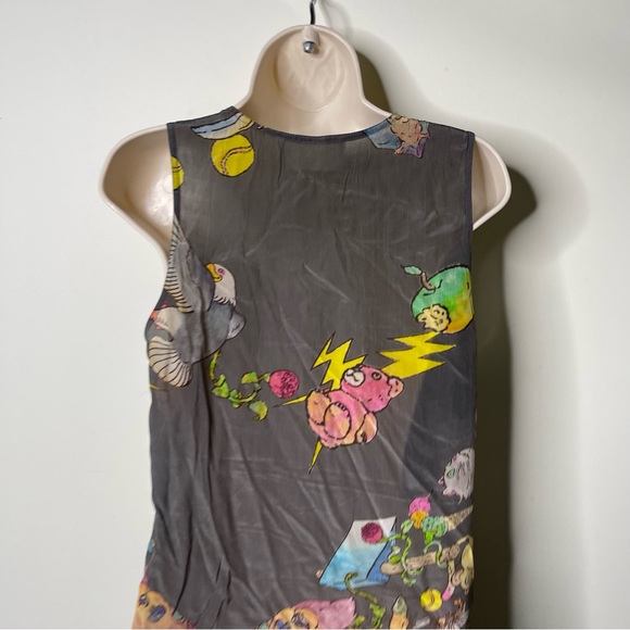Zadig & Voltaire Tsukasa Ohtake cowboy theme Rory sleeveless dress RARE sz S - Picture 11 of 11